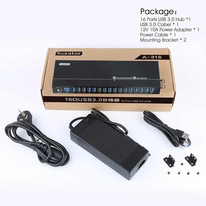 16 port usb3.0 120W