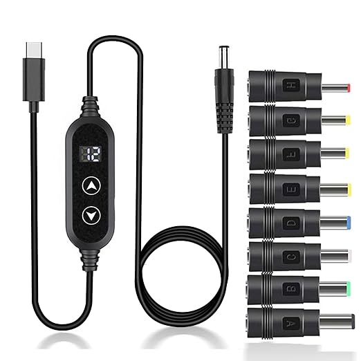 Black-65W usb c to dc cable