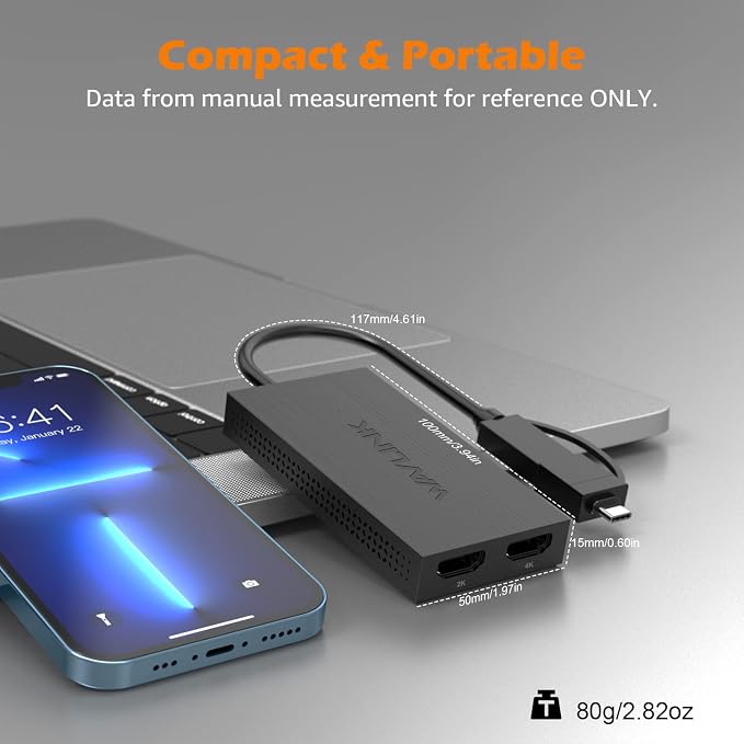 USB to 2 HDMI
