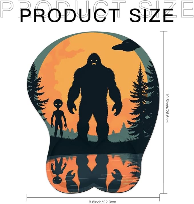 Alien and Bigfoot Forest Sunset 0