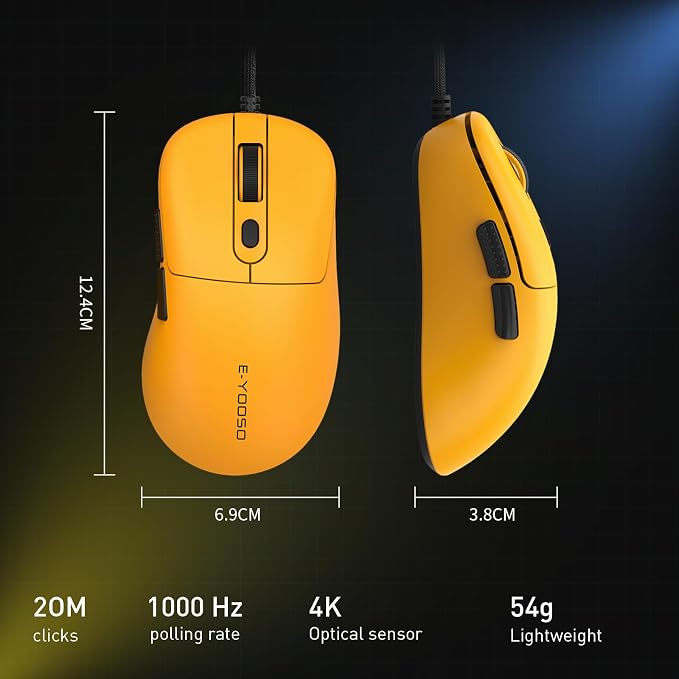 Wired Yellow Mouse