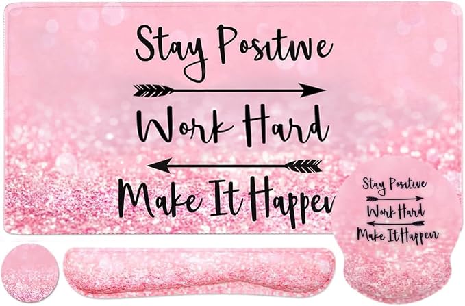4 Pcs Pink Stay Positive