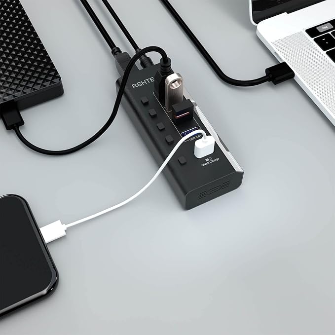 5-Port USB Hub Black