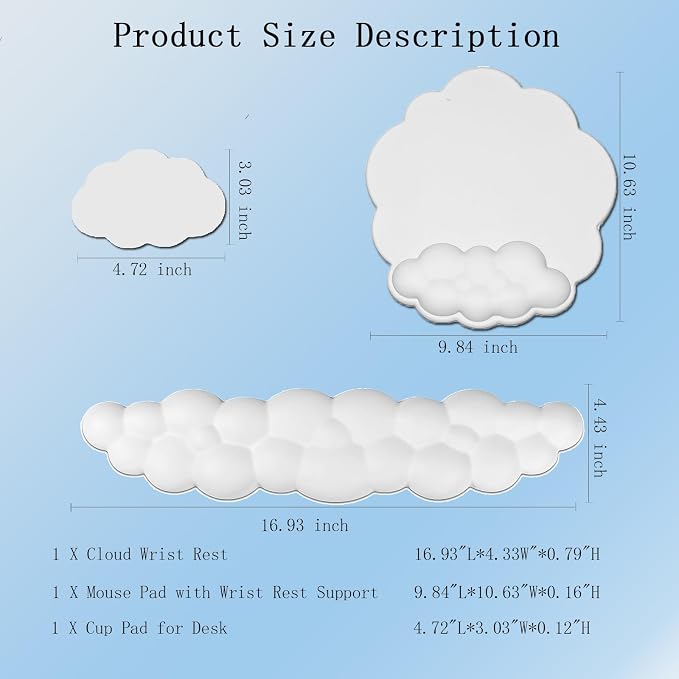 3pcs Leather White