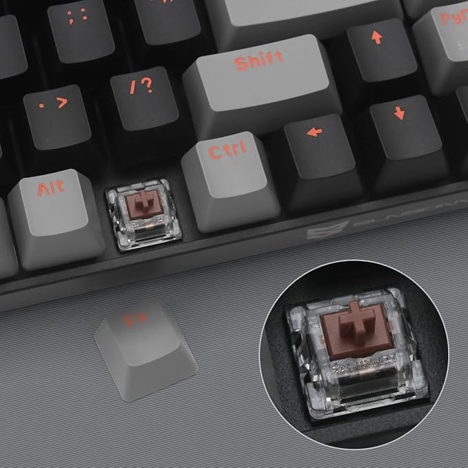 Brown Switch with Black & Grey Combo Color