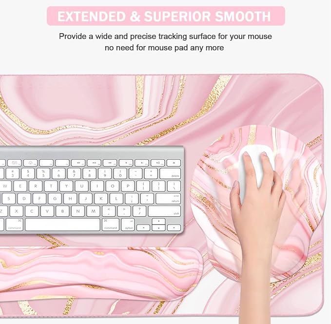 4 Pcs Pink Marble