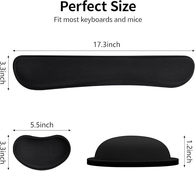 Black - 2 Wrist Rest