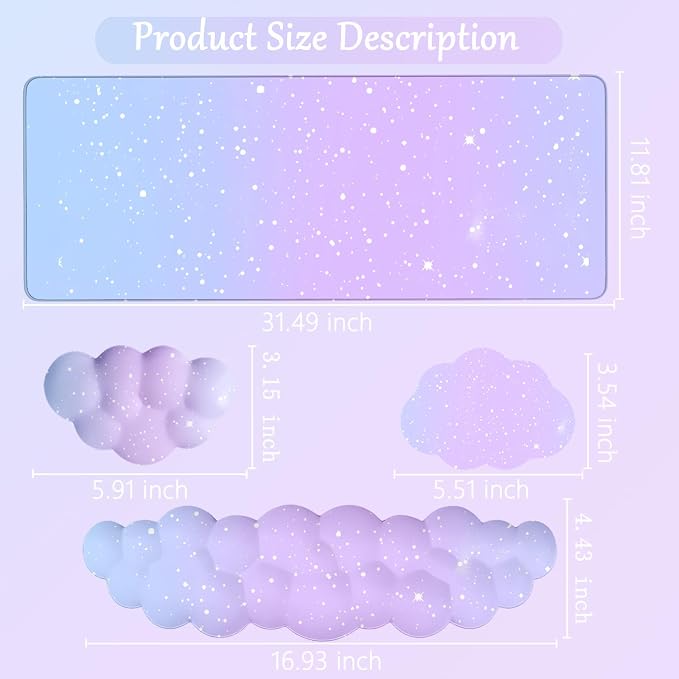 4pcs Purple Blue