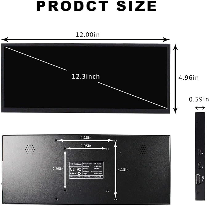 12.3'' Touch Monitor 400 Nits