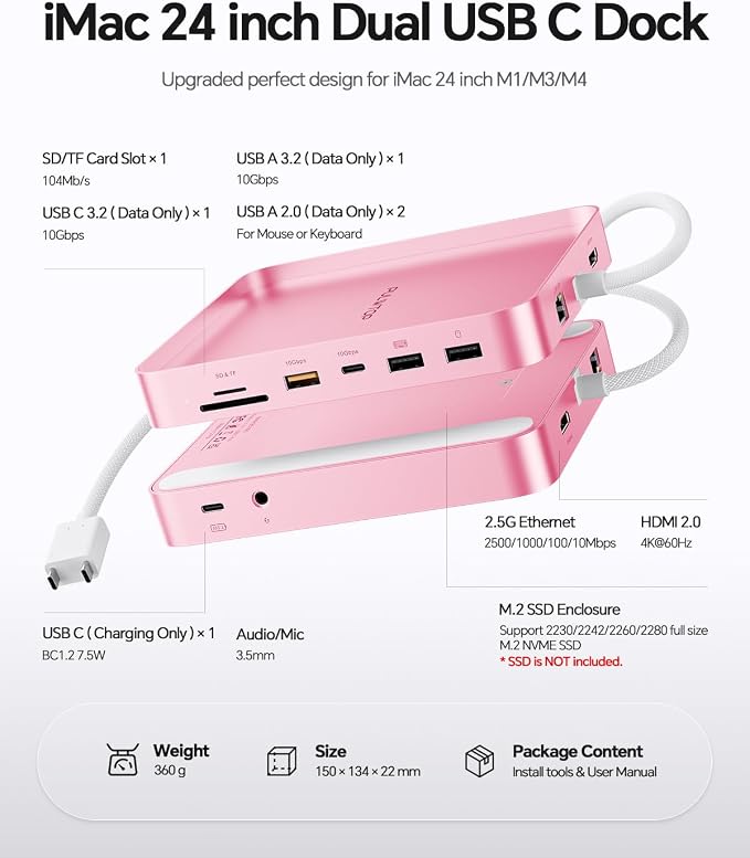 iMac Dock- Pink