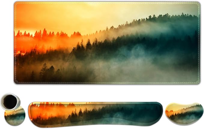 Sunset Misty Forest
