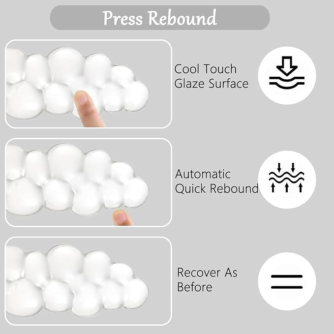 4pcs Clear Cloud White
