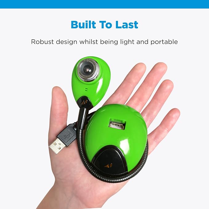 Green Camera with Carry Case