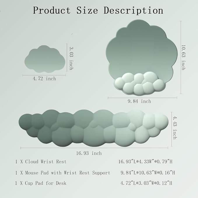 3pcs Silk Gradient Green