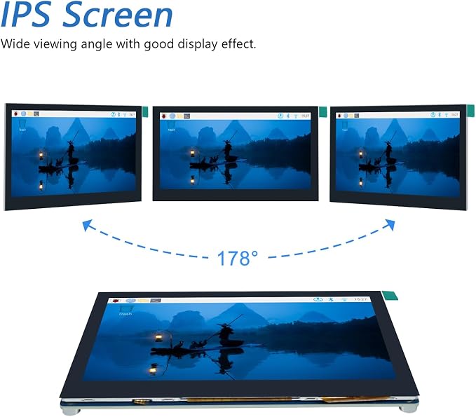 4.3 inch IPS touchscreen