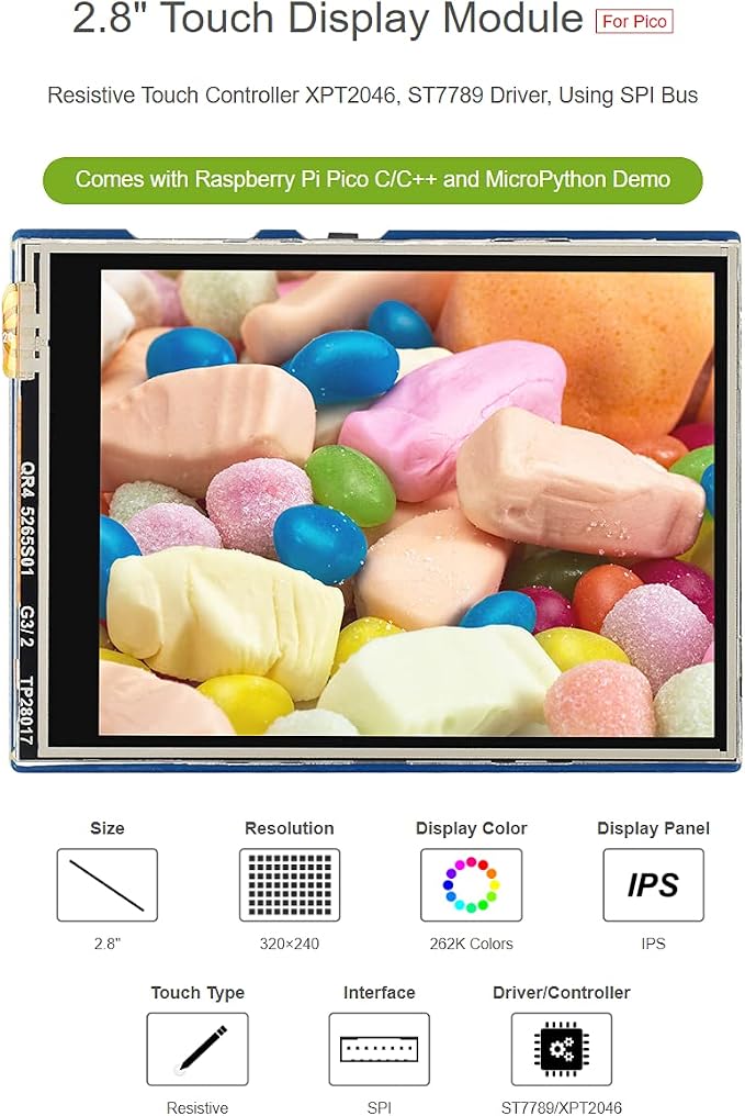 2.8inch Display for Raspberry Pi Pico