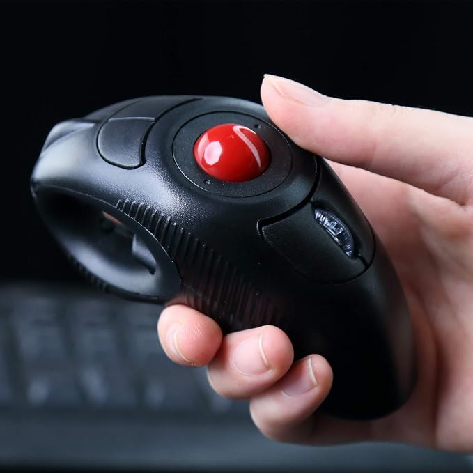 Black Wireless Red TrackBall