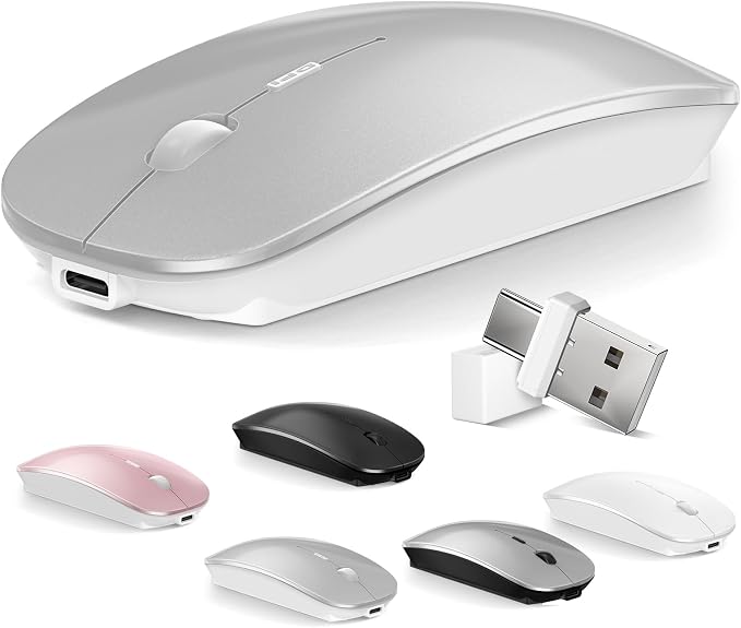 4.Bluetooth Wireless Mouse (Silver)