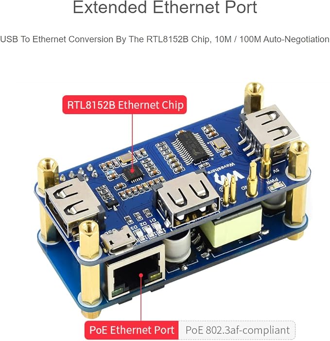 PoE ETH USB HUB B with BOX