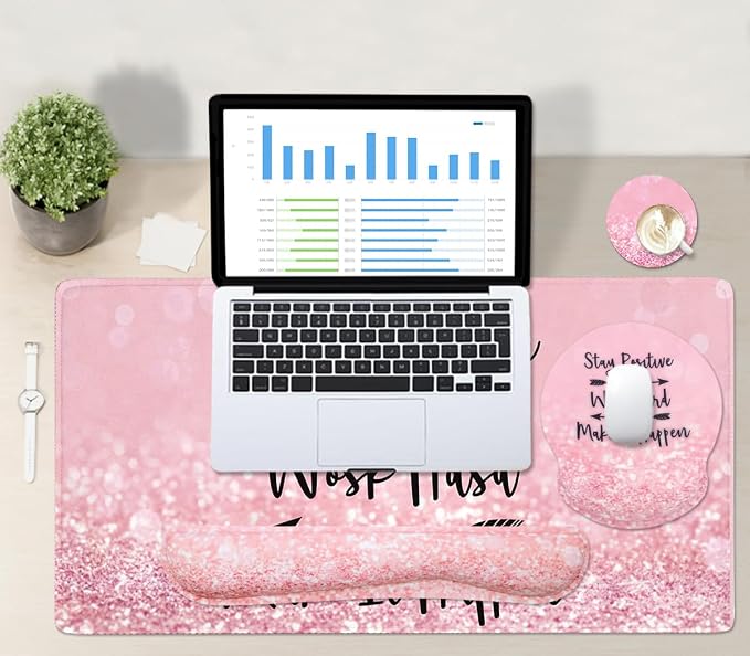 4 Pcs Pink Stay Positive