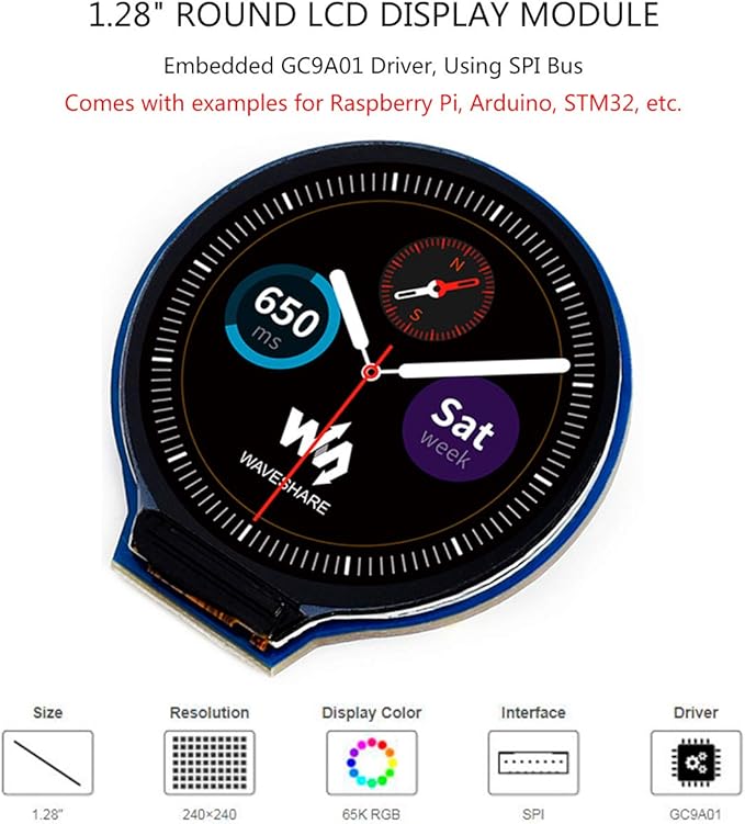 1.28inch Round IPS LCD