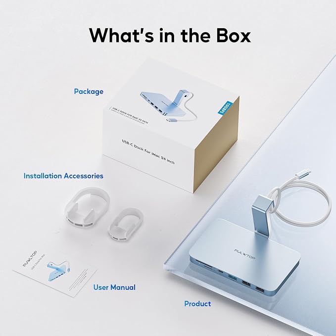 Blue- USB C Hub for iMac