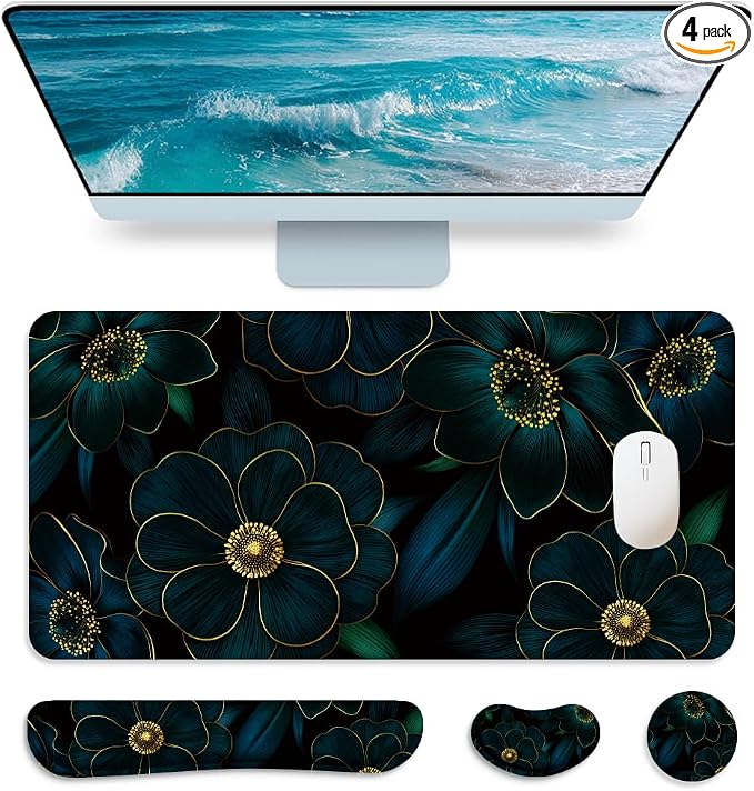 Blue-green Floral Pattern