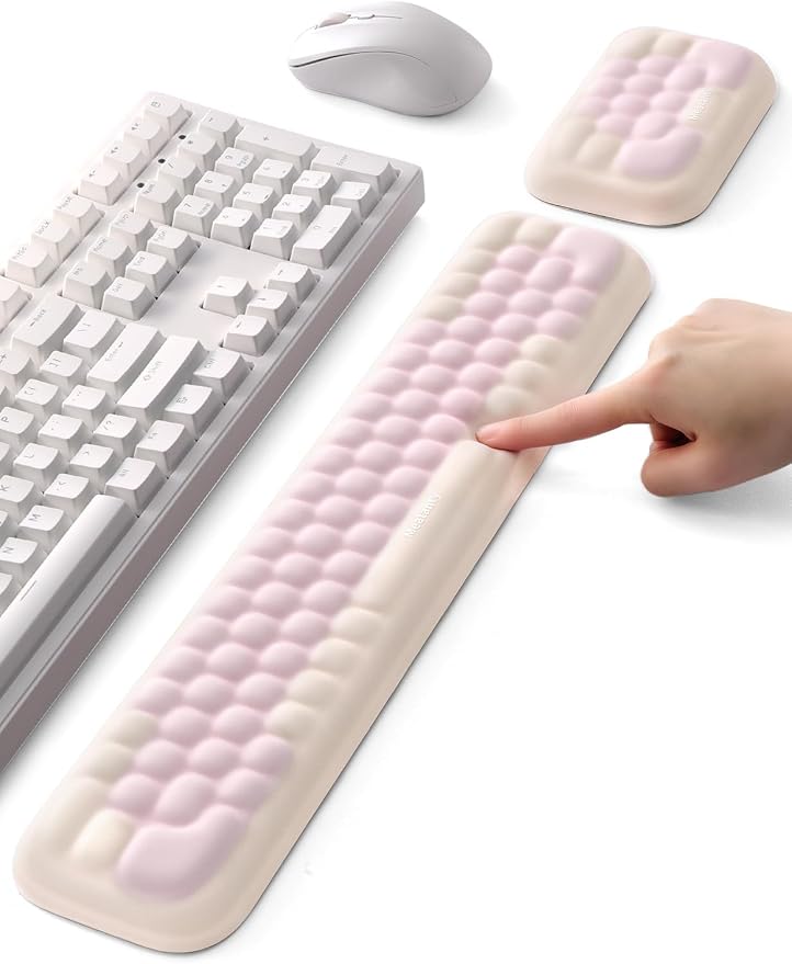 Pastel Pink and Cream White
