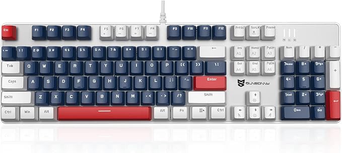 Red Switch Blue & White & Red Combo Color