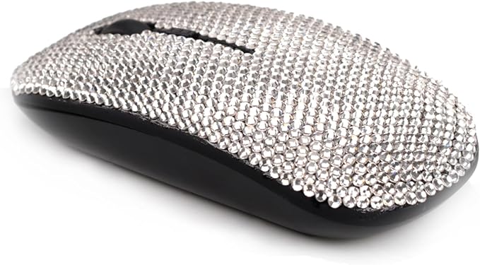 Silver Crystal with Black Mouse