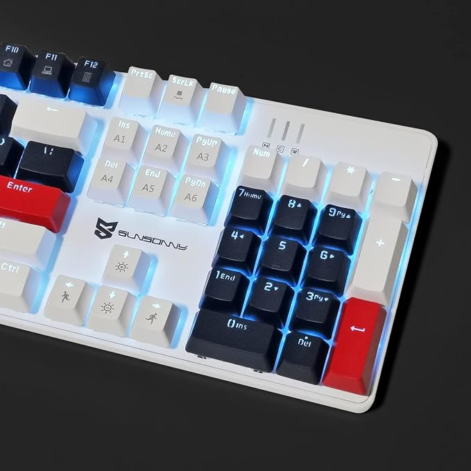Red Switch Blue & White & Red Combo Color