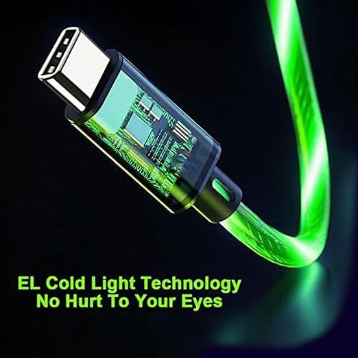 USB C TO C Lighted Up Green