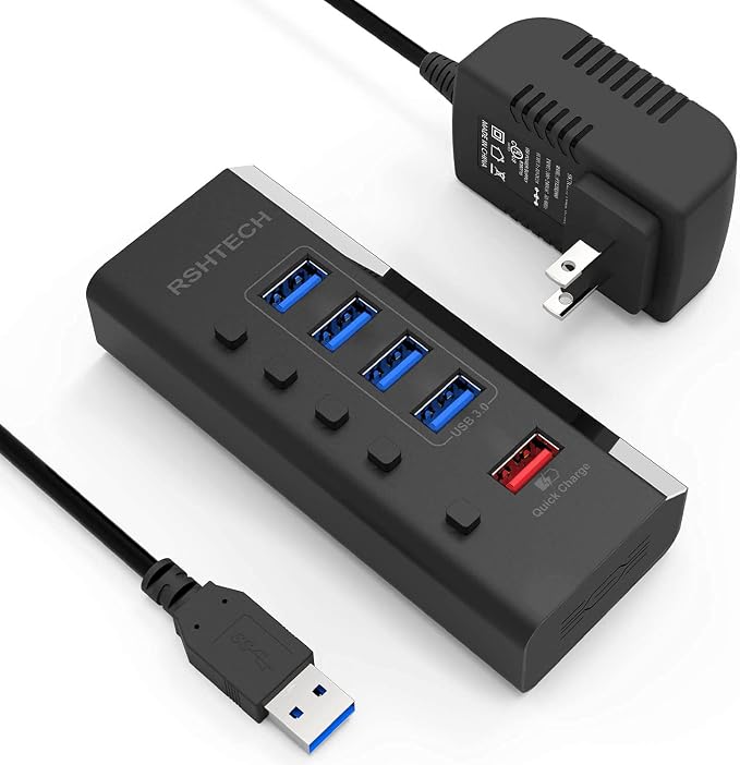 5-Port USB Hub Black