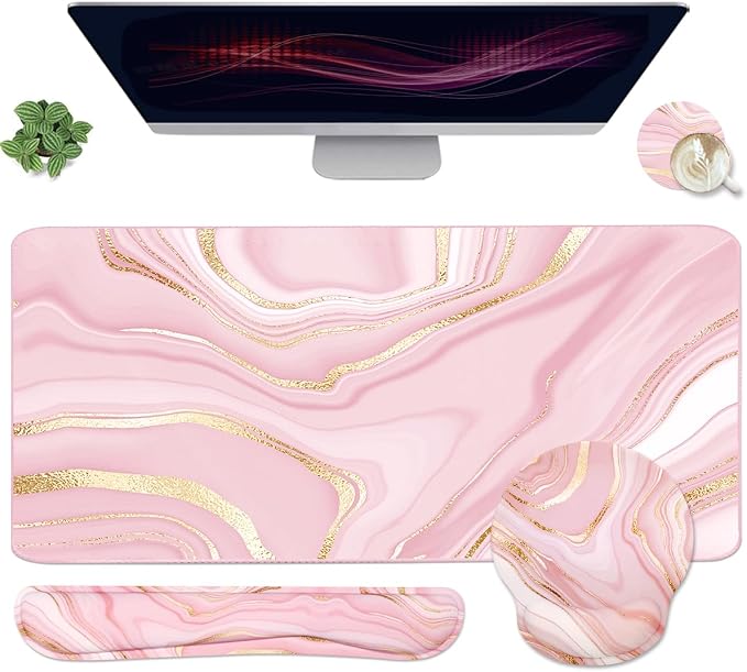4 Pcs Pink Marble