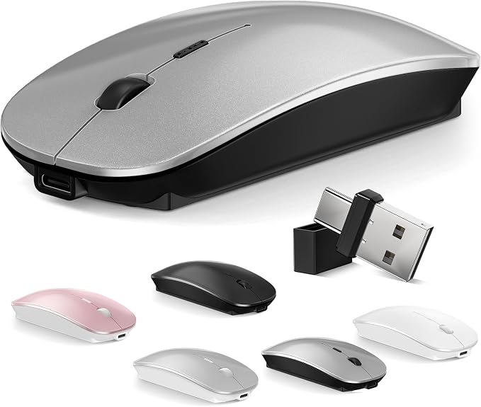 3.Bluetooth Wireless Mouse (Gray)
