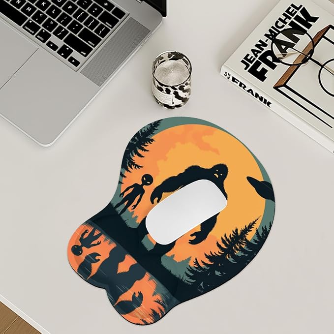 Alien and Bigfoot Forest Sunset 0