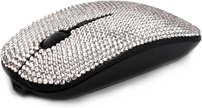 Silver Crystal with Black Mouse