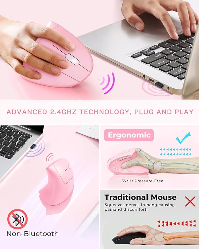 Pink - Right hand - rechargeable