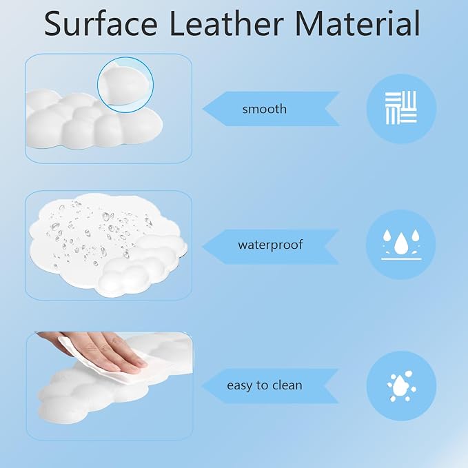 3pcs Leather White