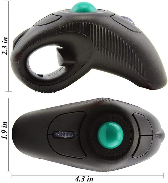 Black Wireless Green TrackBall