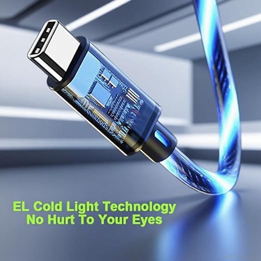 USB C TO C Lighted Up Blue