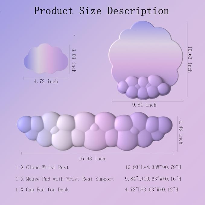 3pcs Silk Gradient Purple