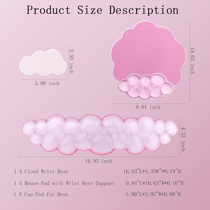 3pcs Gel Pink