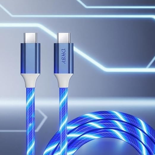 USB C TO C Lighted Up Blue