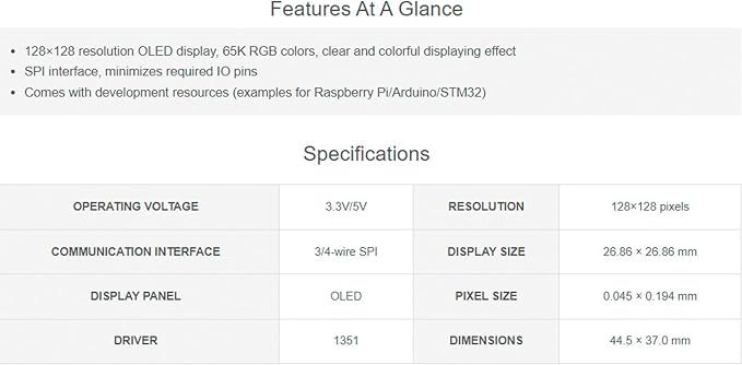1.5inch RGB OLED Module