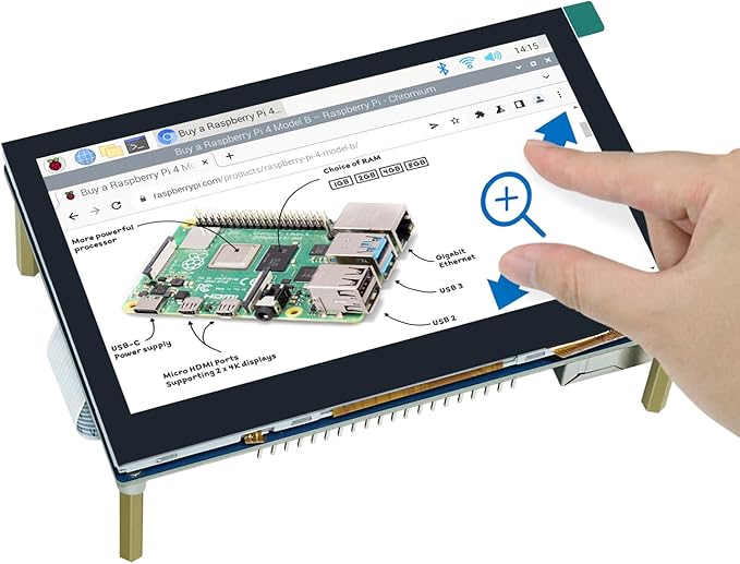 4.3 inch IPS touchscreen
