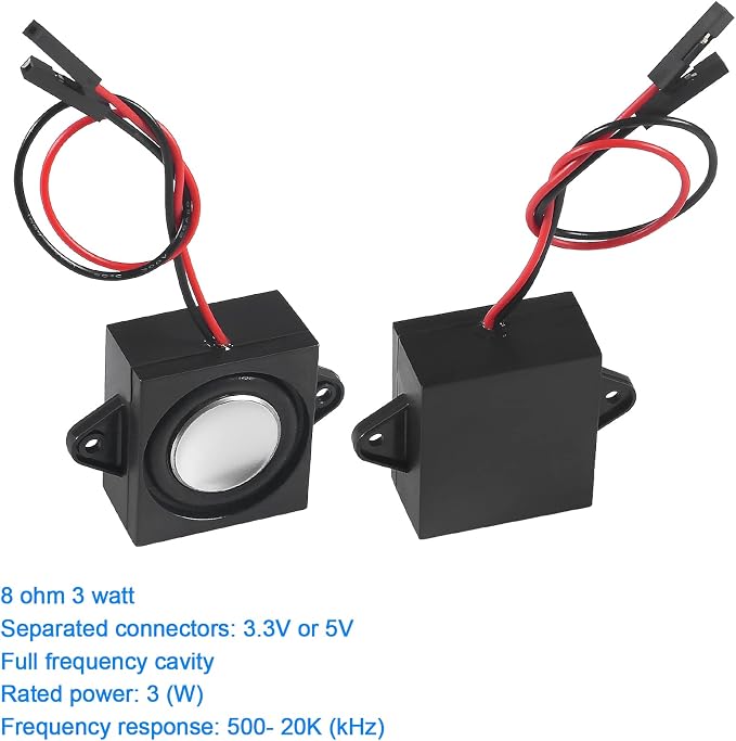 6Pcs 3W 8O Dupont interface(square)