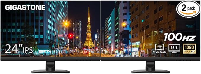 24 inch 100Hz IPS Monitor 2-Pack