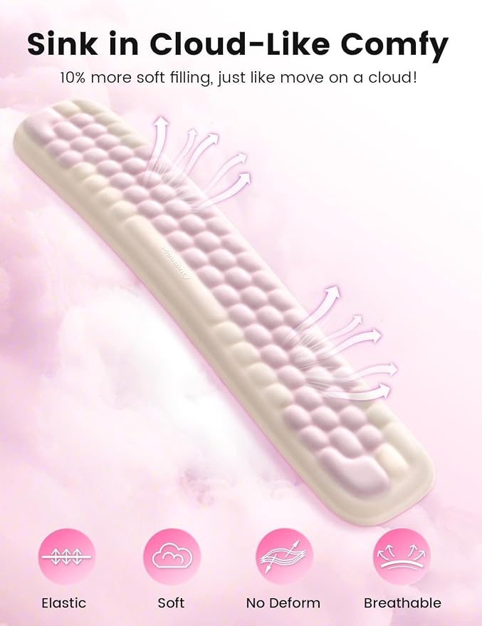 Pastel Pink and Cream White