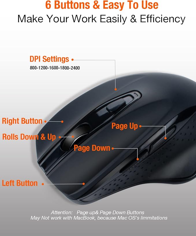 2.4G Rechargeable Mouse-Black